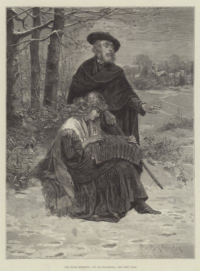 Le Ménestrel aveugle et sa fille - Davidson Knowles